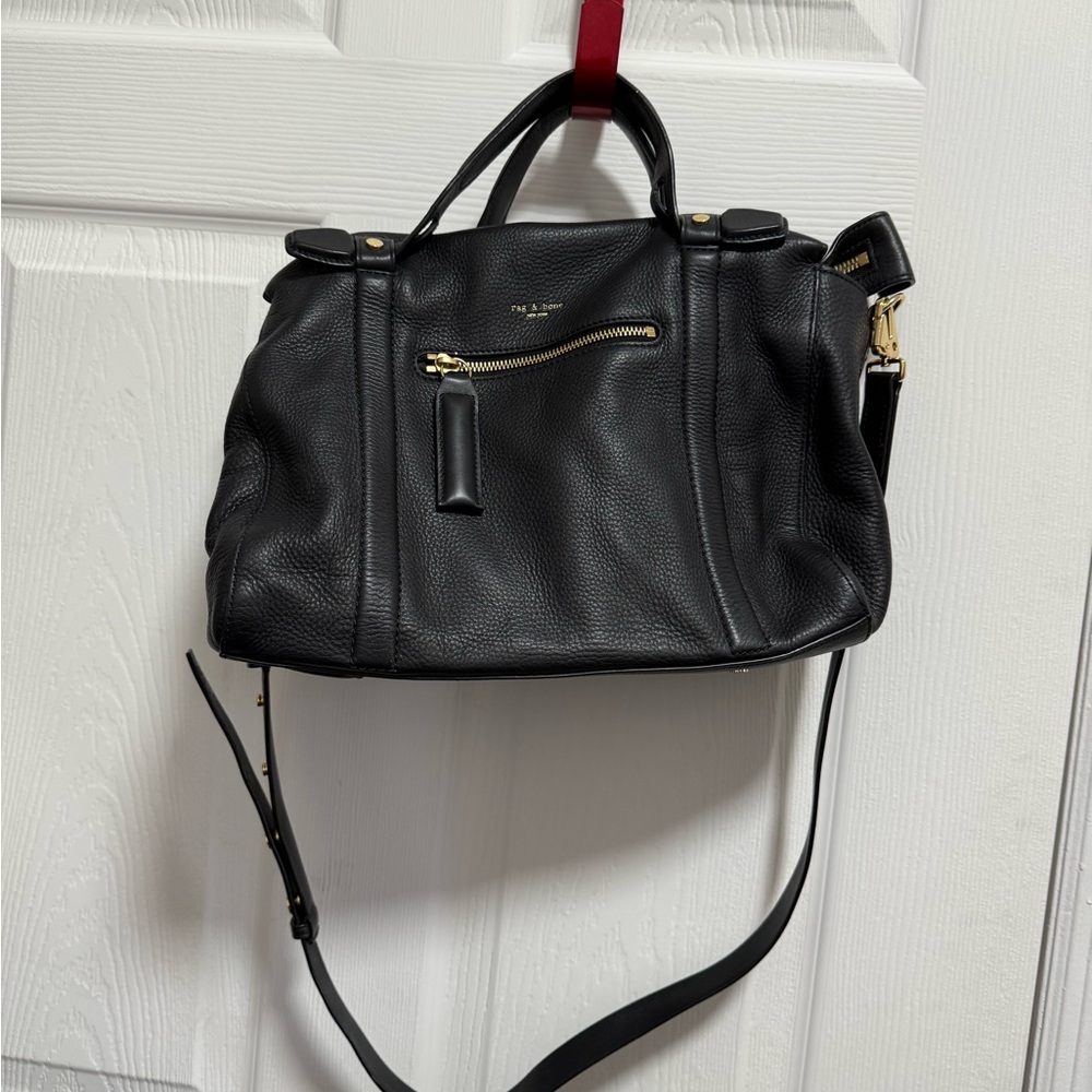 rag & bone Black Leather Satchel